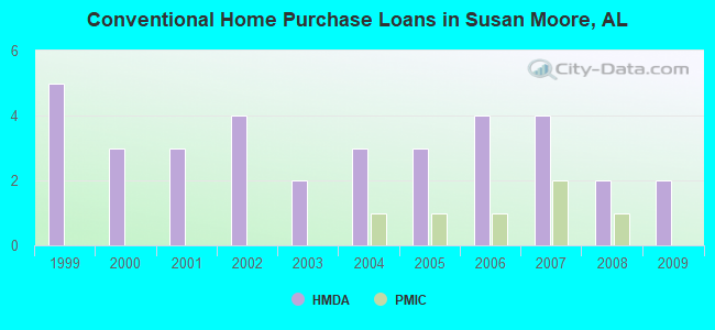 Conventional Home Purchase Loans in Susan Moore, AL