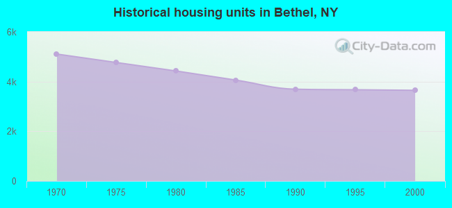 Historical housing units in Bethel, NY