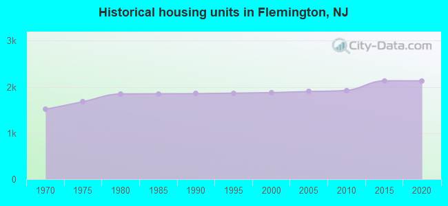 Historical housing units in Flemington, NJ