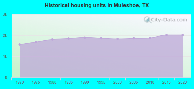Historical housing units in Muleshoe, TX