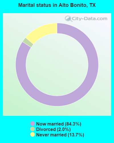 Marital status in Alto Bonito, TX