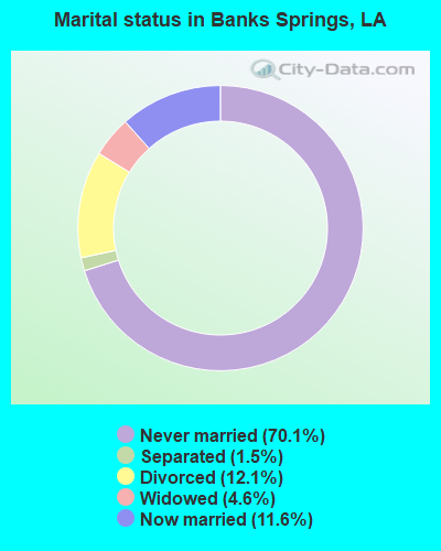 Marital status in Banks Springs, LA