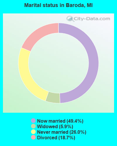 Marital status in Baroda, MI