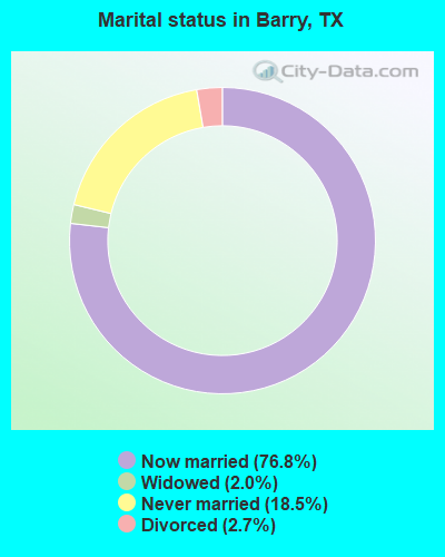 Marital status in Barry, TX