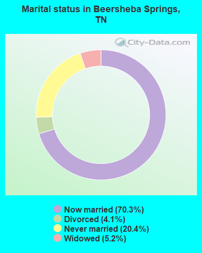 Marital status in Beersheba Springs, TN