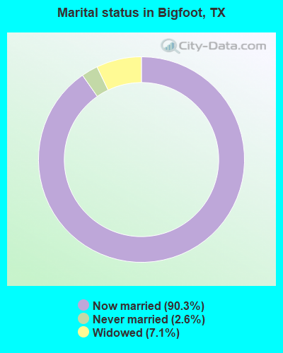Marital status in Bigfoot, TX