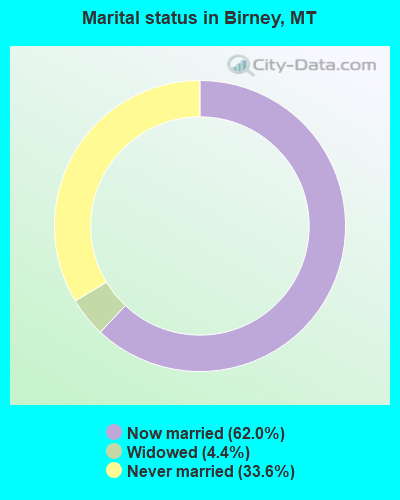 Marital status in Birney, MT