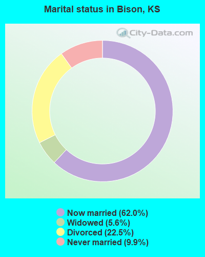 Marital status in Bison, KS