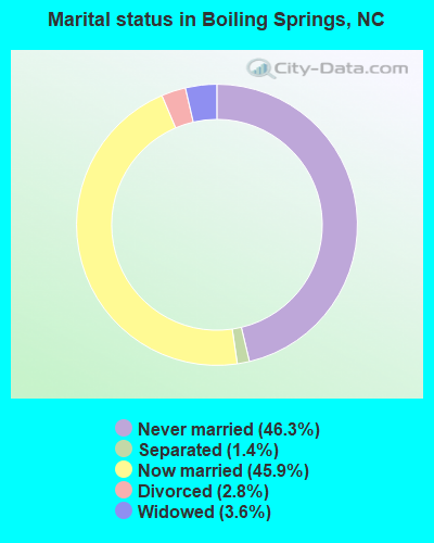 Marital status in Boiling Springs, NC
