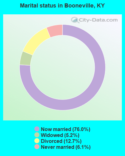Marital status in Booneville, KY