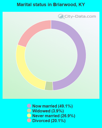 Marital status in Briarwood, KY