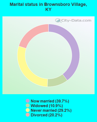 Marital status in Brownsboro Village, KY