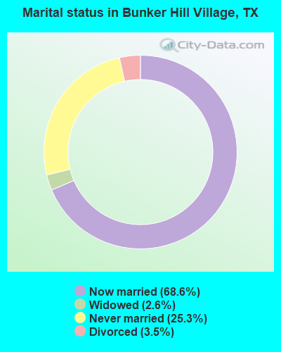 Marital status in Bunker Hill Village, TX