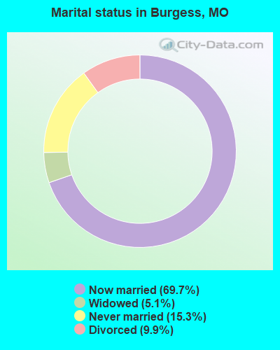 Marital status in Burgess, MO