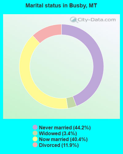 Marital status in Busby, MT