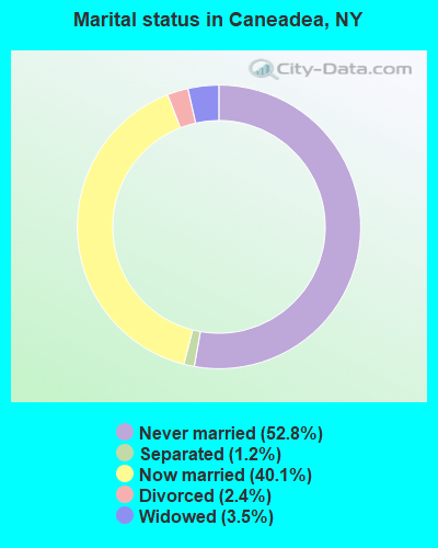 Marital status in Caneadea, NY