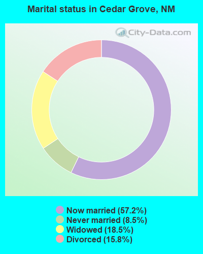 Marital status in Cedar Grove, NM