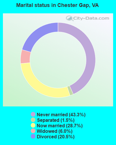 Marital status in Chester Gap, VA