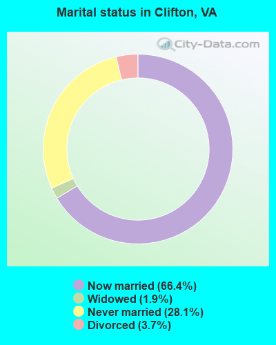 Marital status in Clifton, VA