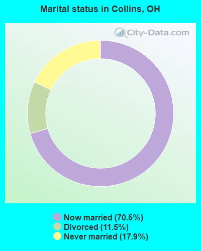 Marital status in Collins, OH