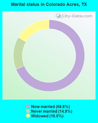 Marital status in Colorado Acres, TX