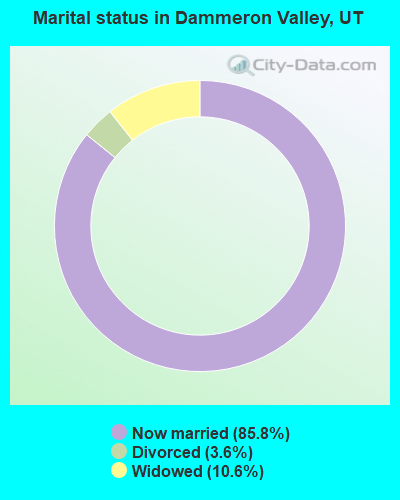 Marital status in Dammeron Valley, UT