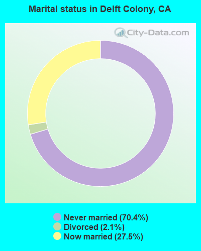 Marital status in Delft Colony, CA