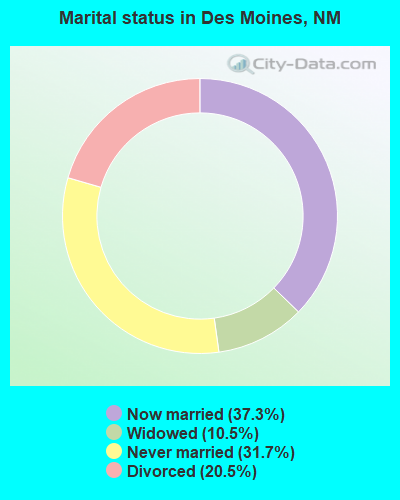 Marital status in Des Moines, NM