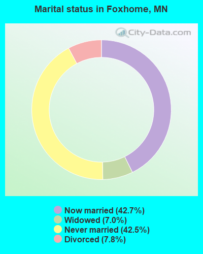 Marital status in Foxhome, MN