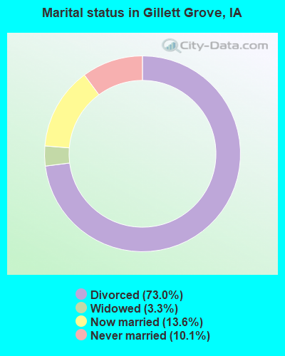 Marital status in Gillett Grove, IA
