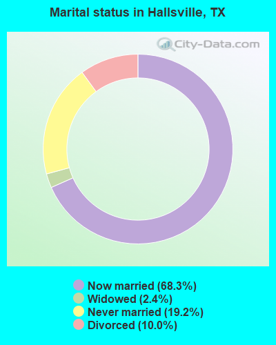 Marital status in Hallsville, TX