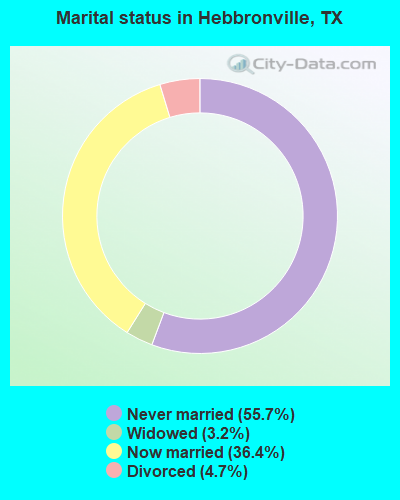 Marital status in Hebbronville, TX