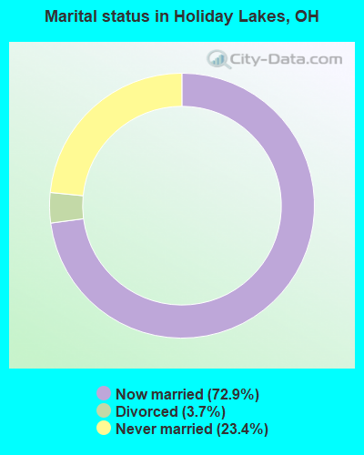 Marital status in Holiday Lakes, OH