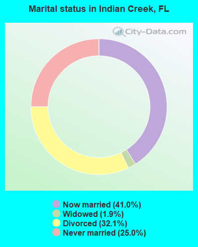 Marital status in Indian Creek, FL