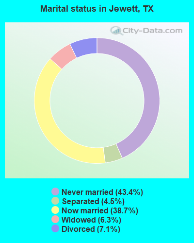Marital status in Jewett, TX