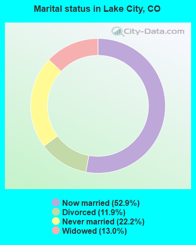 Marital status in Lake City, CO