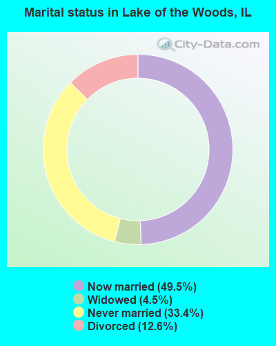 Marital status in Lake of the Woods, IL