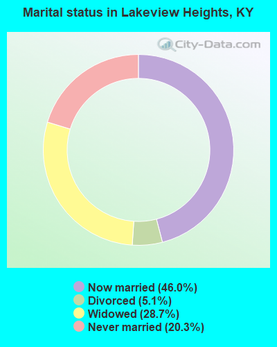 Marital status in Lakeview Heights, KY