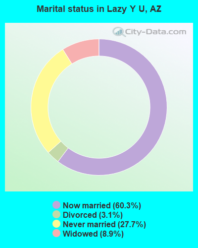 Marital status in Lazy Y U, AZ
