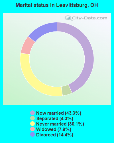 Marital status in Leavittsburg, OH