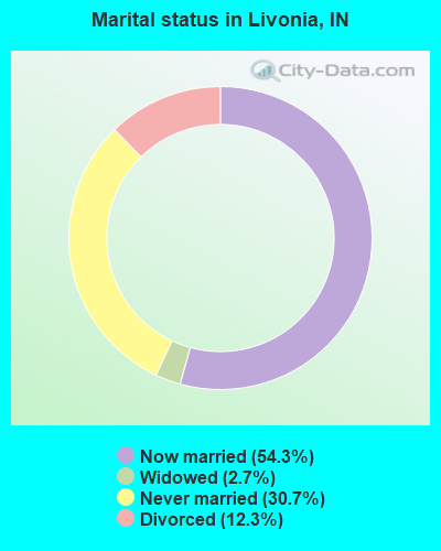 Marital status in Livonia, IN