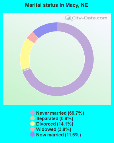 Marital status in Macy, NE