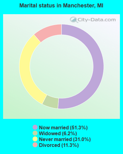 Marital status in Manchester, MI