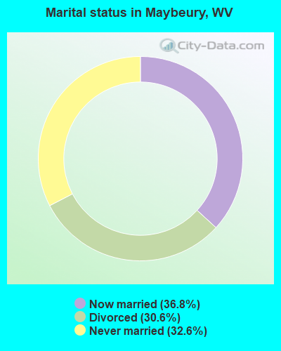 Marital status in Maybeury, WV