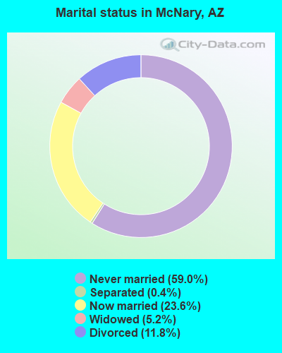 Marital status in McNary, AZ