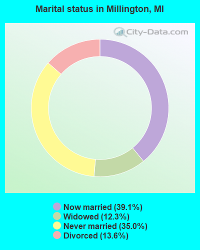 Marital status in Millington, MI