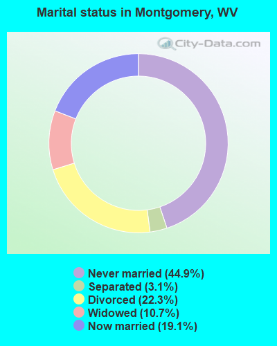 Marital status in Montgomery, WV