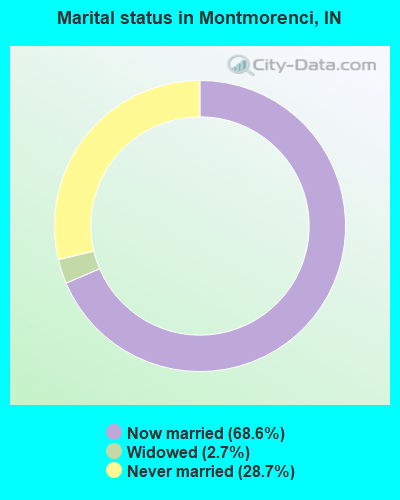 Marital status in Montmorenci, IN