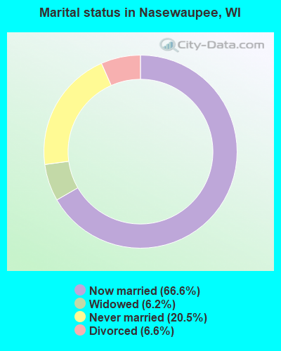 Marital status in Nasewaupee, WI
