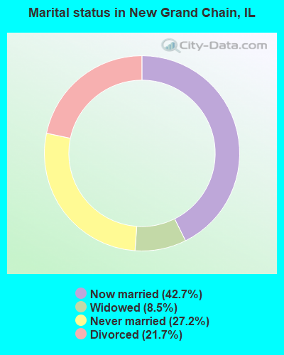 Marital status in New Grand Chain, IL